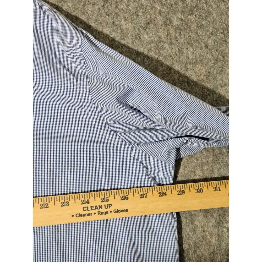 Ralph Lauren Mens 2XLT Tall Classic Fit Gingham Button Down Shirt Blue White